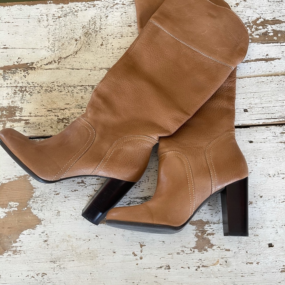 Talbots tan boots size 9